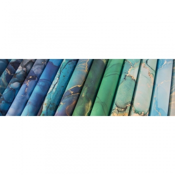 The essential Craft Papers Paper Pad - Ink Drops - Ocean - 6 x 6