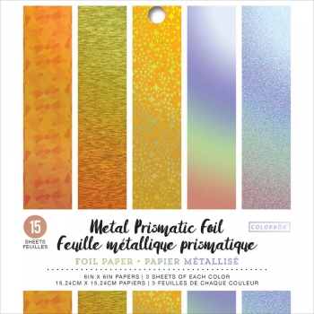 Colorbok Prismatic Foil Pad 6"X6" - Metal
