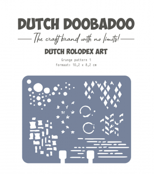 Dutch Doobadoo - Rollerdex Stencil - Grunge pattern 1