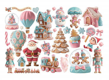 Stamperia Ephemera - Candy Christmas