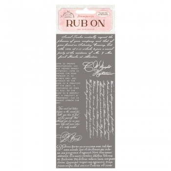 Stamperia Rub On Transfers - Writing/White 