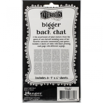 Dylusions - Bigger Back Chat Stickers Set 2 - White