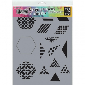 Dylusions large stencil & masks - 1.5" Quilt