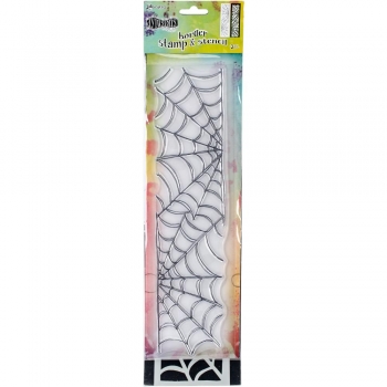 Dylusions Border Stamps & Stencil Set - Large Cobweb