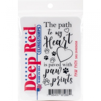Deep Red Clingstemps - Paw Path