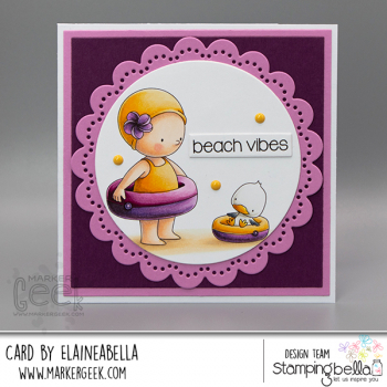 Stampingbella - Beach Bundle Girl With A Floatie