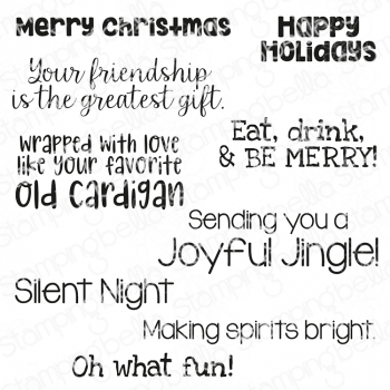 Stampingbella - Be Merry Sentiment Set