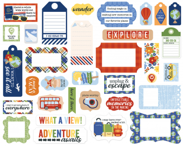 Echo Park Frames & Tags - Born to Travel