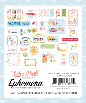 Echo Park Ephemera - Have a great Summer