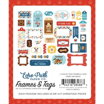 Echo Park Frames & Tags - I Love my Dog