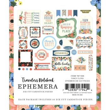 Echo Park Traveler`s Notebook Ephemera - Fancy Floral