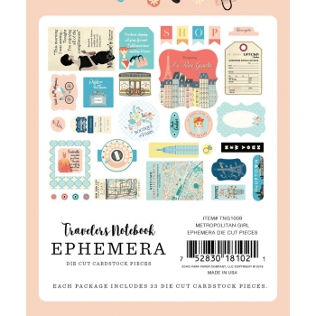 Echo Park Traveler`s Notebook Ephemera - Metropolitan Girl
