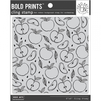 Hero Arts - 6" x 6" Cling Stamp - Apple Slices Bold Prints 