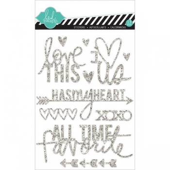 %Heidi Swapp Glitzer Sticker Set - Silber%