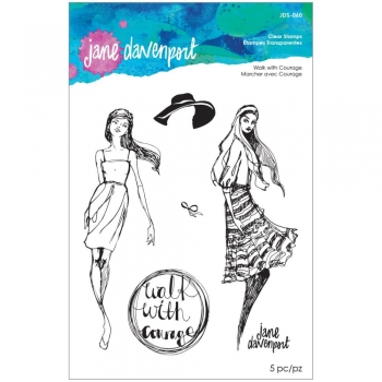 Jane Davenport Clear Stamps - Walk with Courage