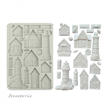 Stamperia - Silicone Mould - Houses and Lighthouse 