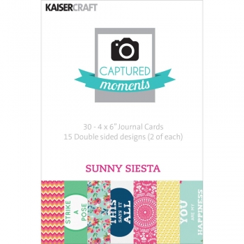 Kaisercraft Captured Moments - 4" x 6" Journaling Cards -Sunny Siesta