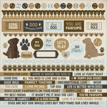 Kaisercraft - Pawfect - Sticker Sheets -Dog 12"
