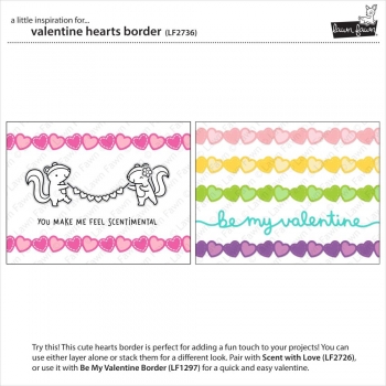 Lawn Fawn Die - Valentines Hearts Border