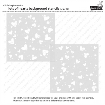 Lawn Fawn - 6" x 6" Schablonen - Lots of Hearts background Stencils