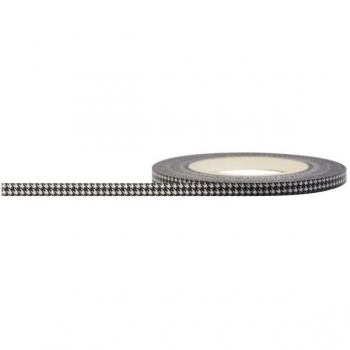 Little B Washi Tape SCHMAL - Mini Black & White Houndstooth