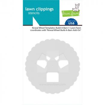 Lawn Fawn Lawn Clipping Stencil - Reveal Wheel Templates: Build-A-Barn