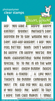 Lawn Fawn Clear Stamps - Henry's Build-A-Sentiment: Bunny Puns