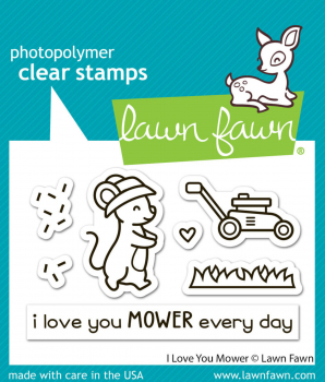 Lawn Fawn Clear Stamps - I Love You Mower