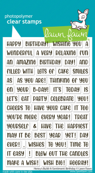 Lawn Fawn Clear Stamps - Henry's Build-A-Sentiment: Birthday