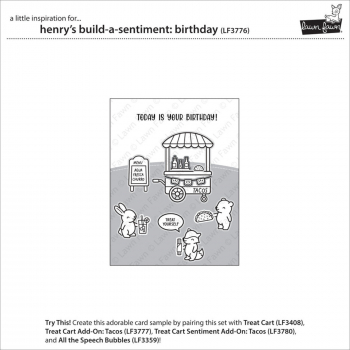 Lawn Fawn Clear Stamps - Henry's Build-A-Sentiment: Birthday