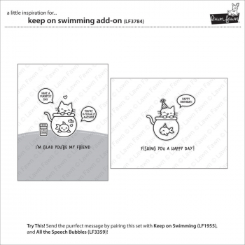 Lawn Fawn Clear Stamps - Keep On Swimming Add-On