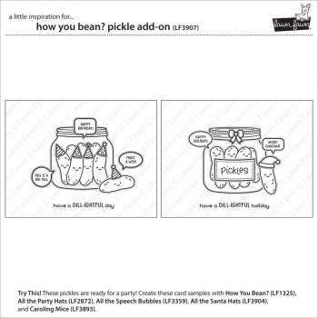 Lawn Fawn Clear Stamps - How you Bean? Pickle Add-On