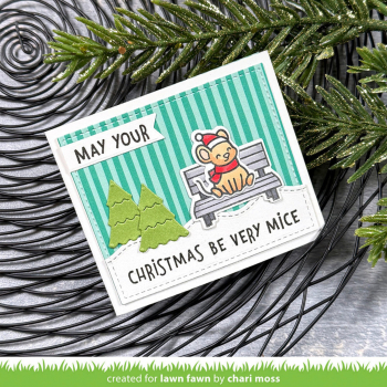 Lawn Fawn Die - Center Picture Window Card Holiday Add-On
