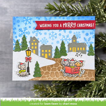 Lawn Fawn - 6" x 6" Schablone - Cobblestone