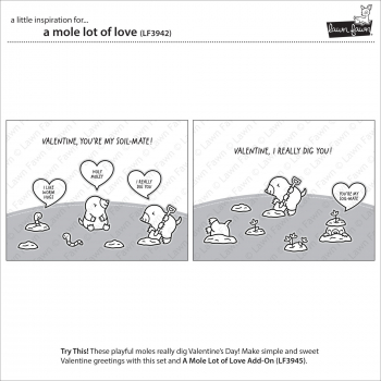 Lawn Fawn Clear Stamps - A Mole lot of Love