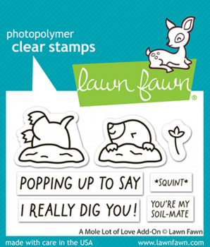 Lawn Fawn Clear Stamps - A Mole lot of Love Add-On