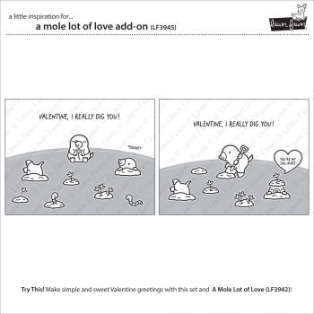 Lawn Fawn Clear Stamps - A Mole lot of Love Add-On