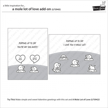 Lawn Fawn Clear Stamps - A Mole lot of Love Add-On