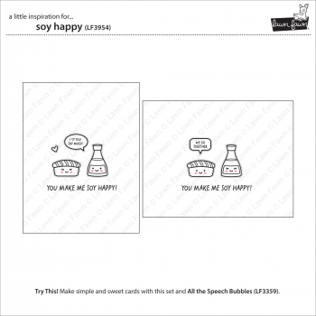 Lawn Fawn Clear Stamps - Soy Happy
