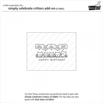 Lawn Fawn Clear Stamps - Simply Celebrate Critter Add On