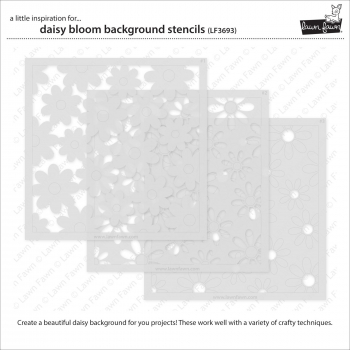Lawn Fawn - 6" x 6" Schablone - Daisy Bloom Background