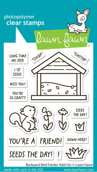 Lawn Fawn Clear Stamps - Backyard Bird Feeder Add-On