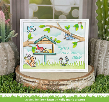 Lawn Fawn Clear Stamps - Backyard Bird Feeder Add-On