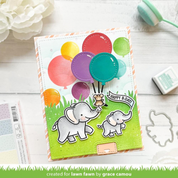Lawn Fawn - 6" x 6" Schablone - Balloons Stencil