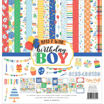 Echo Park - Collection Kit - 12" x 12" - Make A Wish Birthday Boy