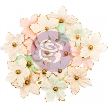 Prima Flowers - Santa Baby Mulberry Paper Flowers - Sugarsweet 24 Stk.