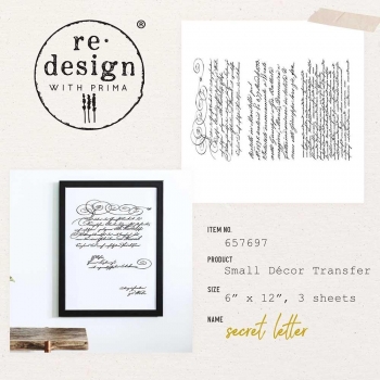 Prima Decor Transfers - Secret Letter
