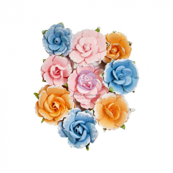 Prima Marketing Mulberry Paper Flowers - Abstract Bliss/Spring Abstract 9 Stk.