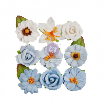 Prima Marketing Mulberry Paper Flowers - Shades of Spring/ Spring Abstract 9 Stk.
