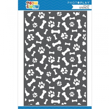 Photo Play - Mylar Stencil - Bow Wow 6"x9"